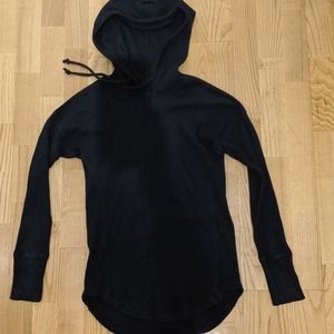 Black hoodie waffle shirt